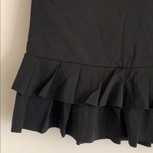 Black tiered mini skirt